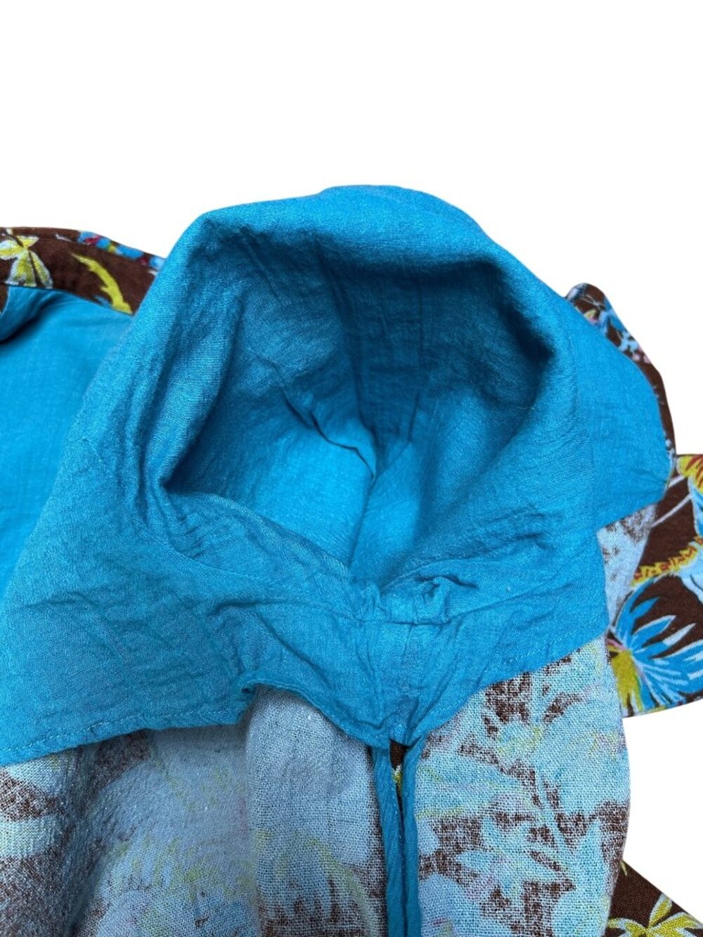 Inouï Small Brown Vintage Women’s Tropical Button-Up Shirt/Jacket 100% Cotton - Picture 12 of 14